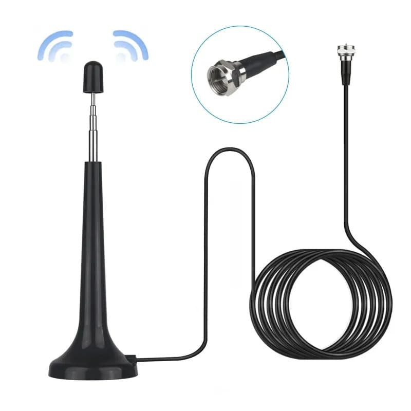 Antena Digital Interna Tv Digital Hdtv Cabo 3 OU 5 metros UHF