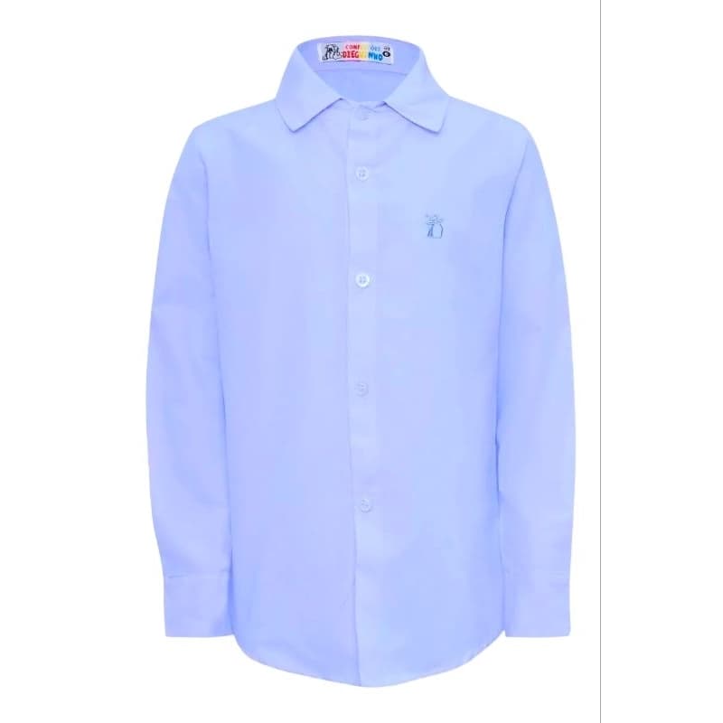 CAMISA SOCIAL INFANTIL/JUVENIL MENINO/MASCULINA MANGA LONGA, MODELAGEM SLIM, TECIDO PREMIUM . TAMANHO 1 AO 16