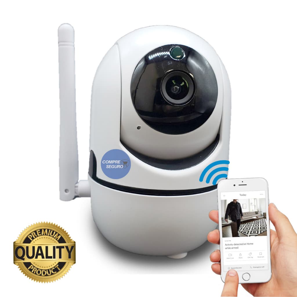 Mini Camera Robô Segurança Babá Eletronica Ip Wifi Hd Onvif Sensor Movimento