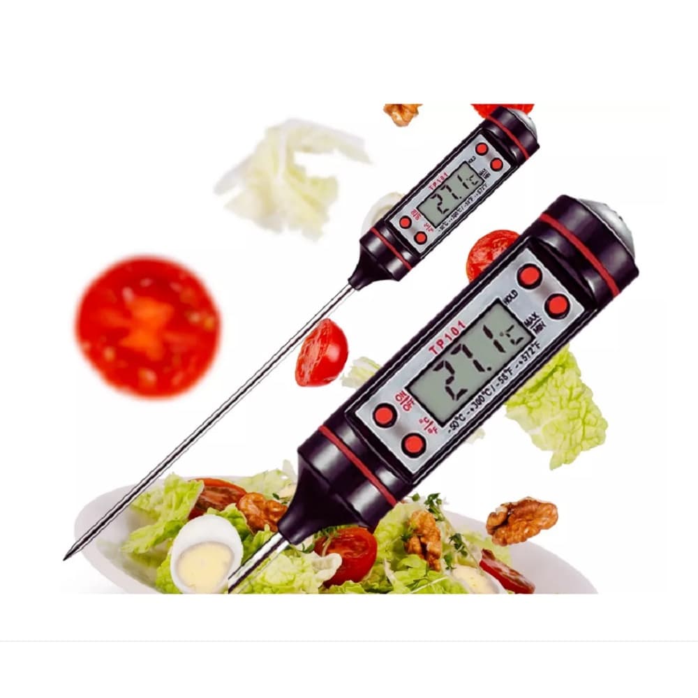 Termômetro Digital Espeto Culinário Temperatura até 300 C Alimentos Cozinha carne leite resistente com Certificado