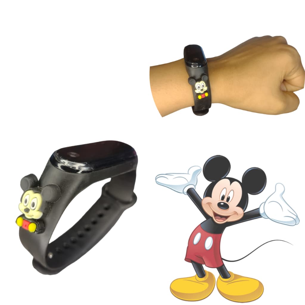 relógio infantil a prova de água mikey meninos disney