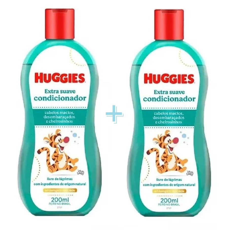 Kit 02 Condicionador Infantil Huggies Extra Suave 200ml