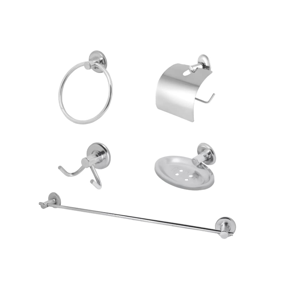 Kit para Banheiro Acessórios Aço inox 5 peças Oferta