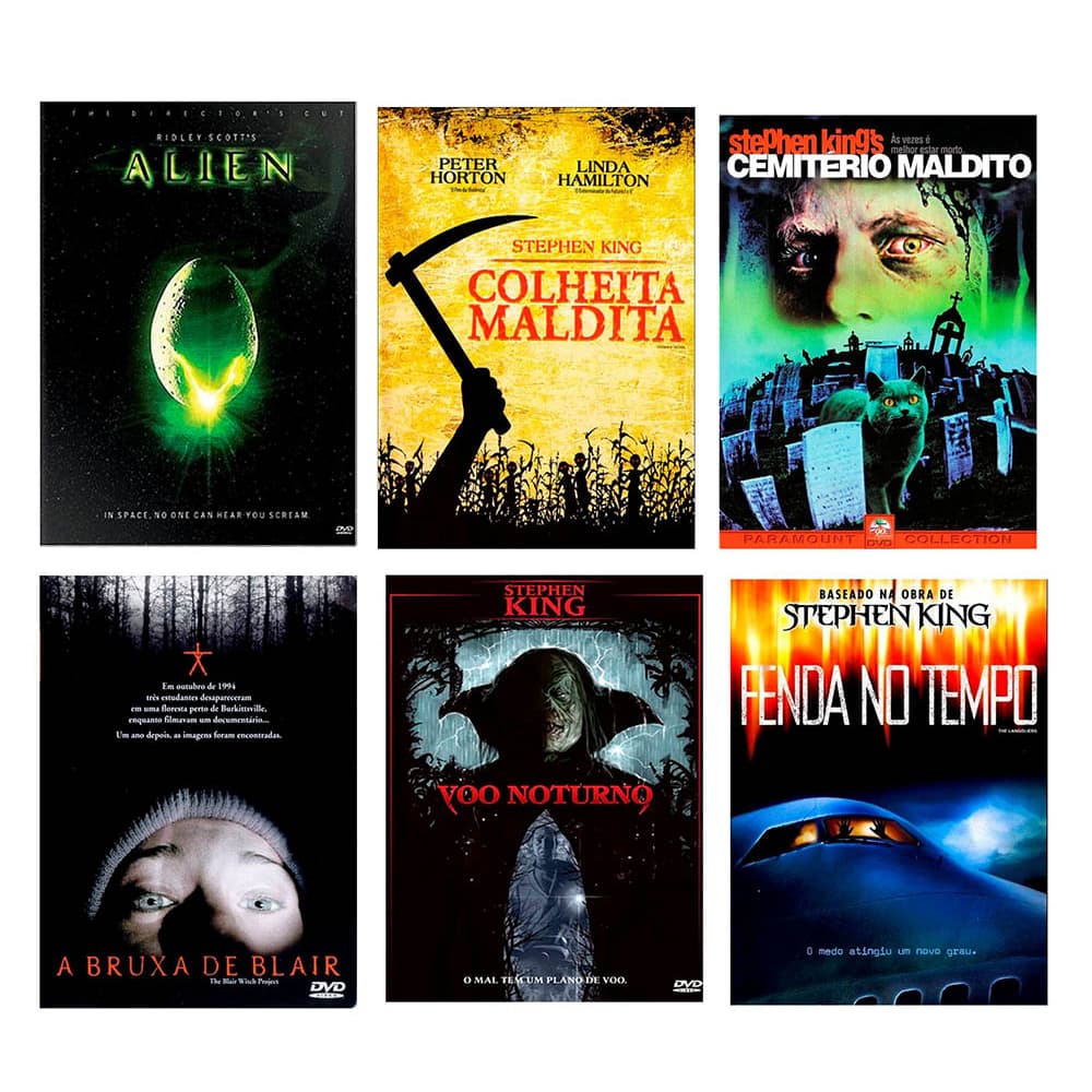 Filmes Antigos de Terror - Coleção 05 (27 Filmes - 08 DVDs)