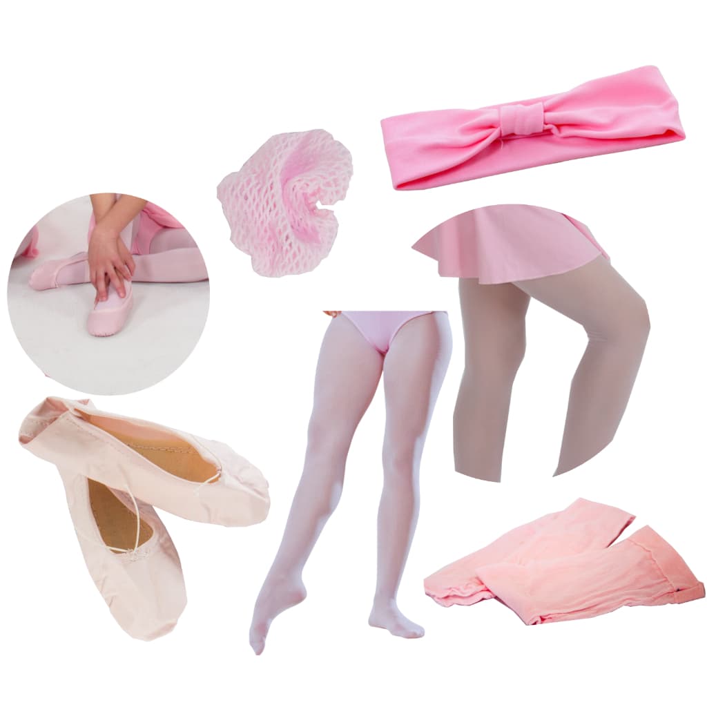 Sapatilha Ballet * Meia Calça + Rede + faixa Bale Roupa de ballet kit faixa e rede Criança 9 anos , 10 Anos, 11Anos , 12 Anos, 13 Anos anos