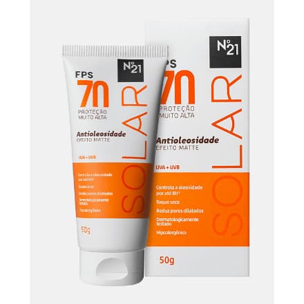 Protetor Solar Facial Número 21 FPS 70 50g