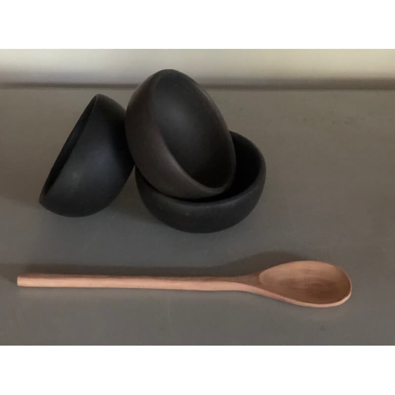 Três cumbucas caprichabas 500 ml + colher de pau !!!