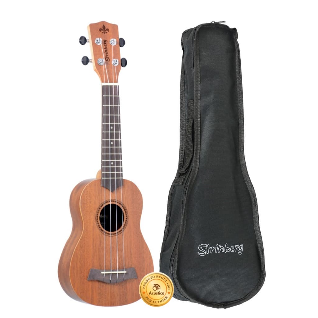 Ukulele Soprano Strinberg Elétrico UK06S Mogno Fosco Bag