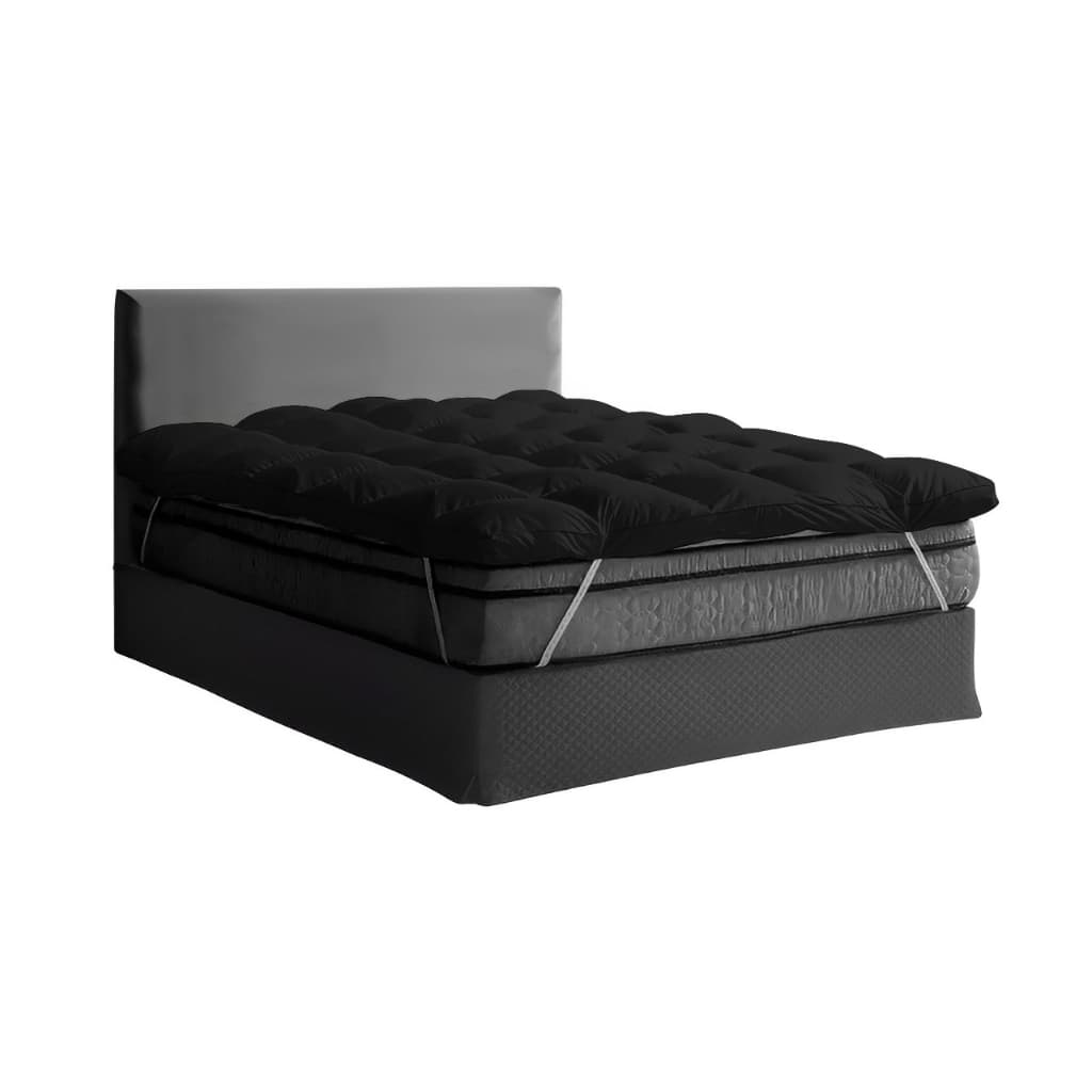 Pillow Top Protetor De Colchão King Preto