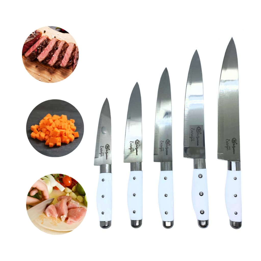 Faca de Cortar Carne 5'' 6" 7" 8'' ou 9" SQ PRO MASTER Chef Churrasco Legumes Frutas Uso Geral