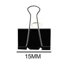 Prendedor de Papel Binder 15mm Preto - Jocar Office