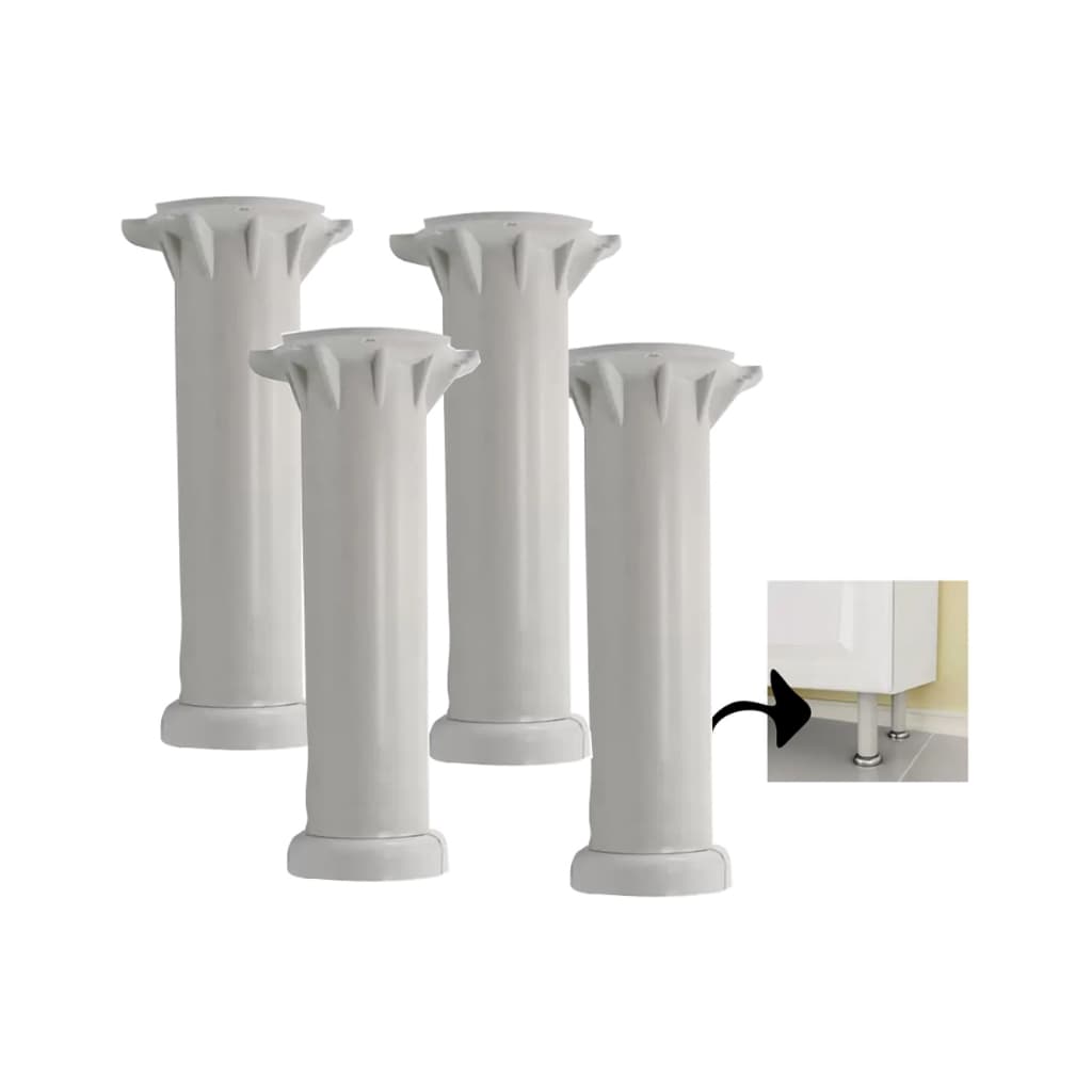 Kit 4 Pés Itatiaia Armário Balcão Móveis Regulagem Plástico Super Oferta