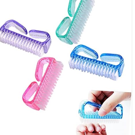Kit Com 2 Peças Escova Plástica De Unha 2 Unidades Para Limpeza Multiuso