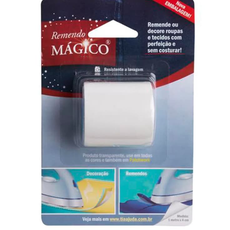 Remendo Mágico Termo Colante 1m x 4cm (Roupas / Tecidos / Vestidos / Toalhas / Outros) - Tia Ajuda