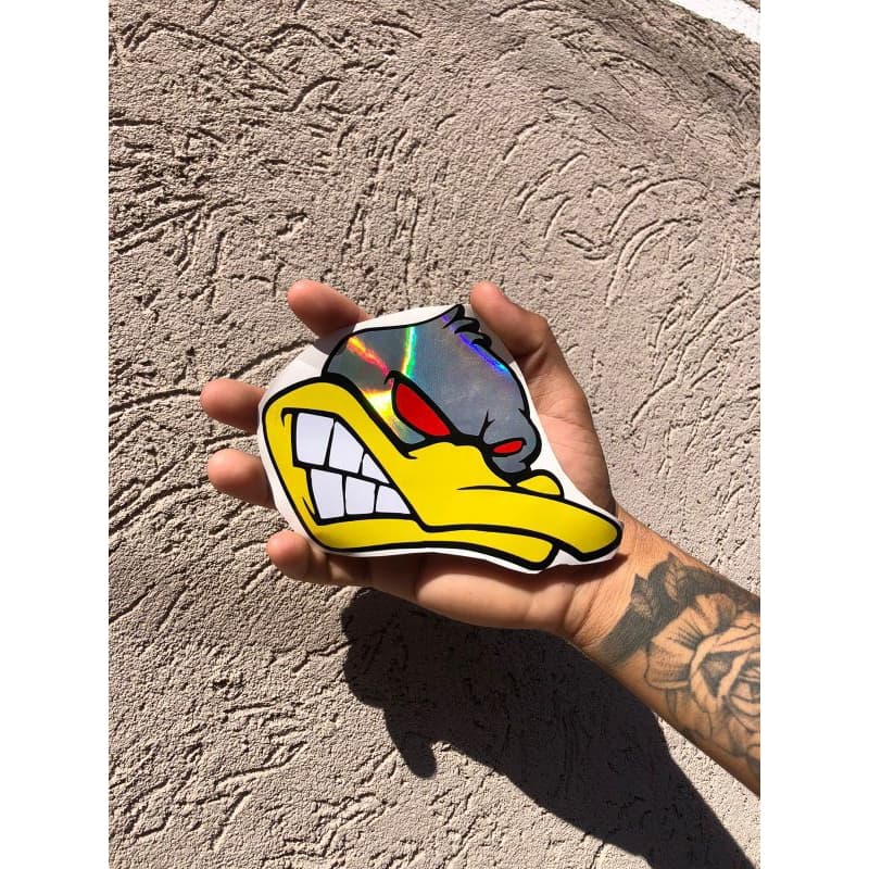 adesivo para moto pato grs holografico tamanho padrão