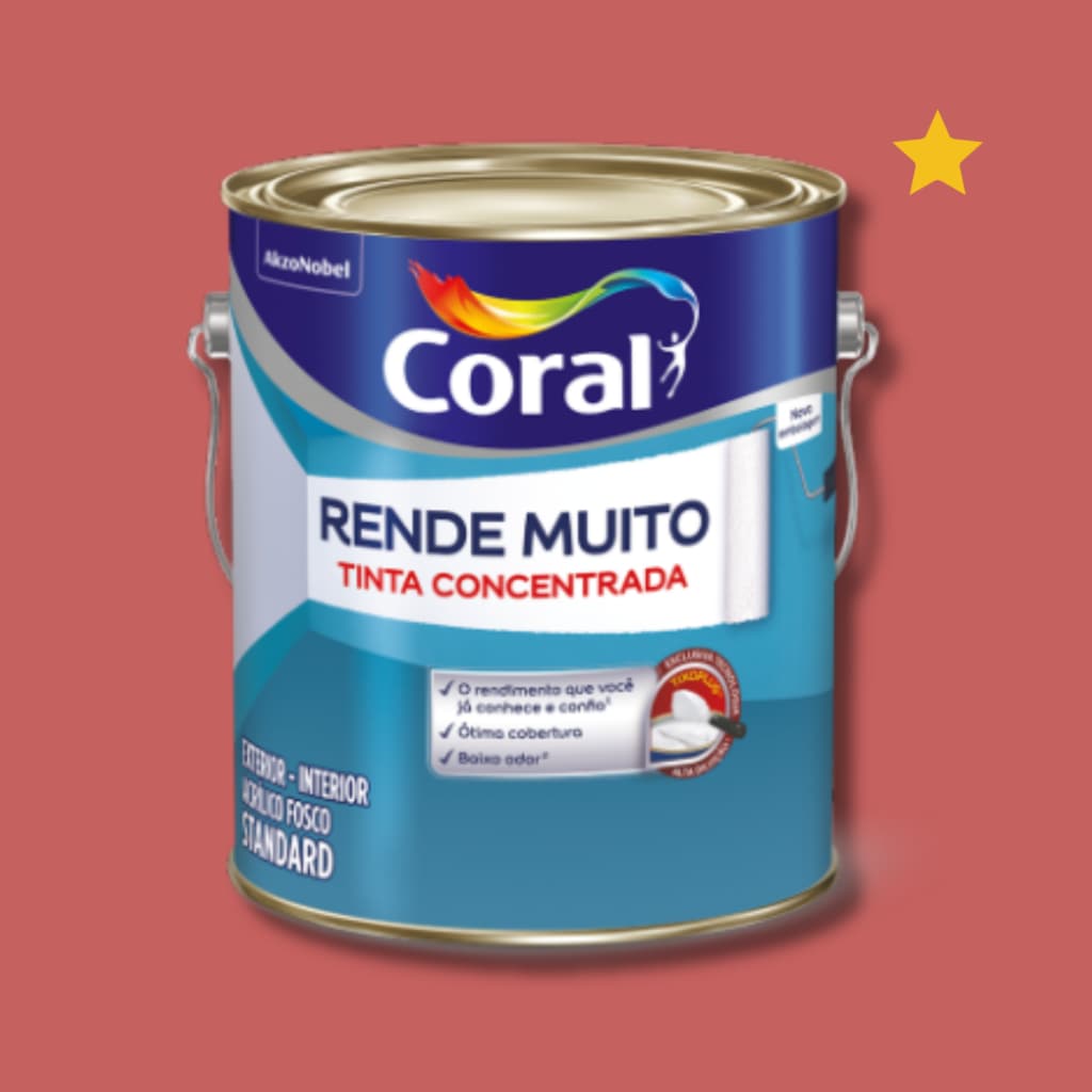 Tinta Coral Rende Muito Acrílica 3,2L Suco de Goiaba