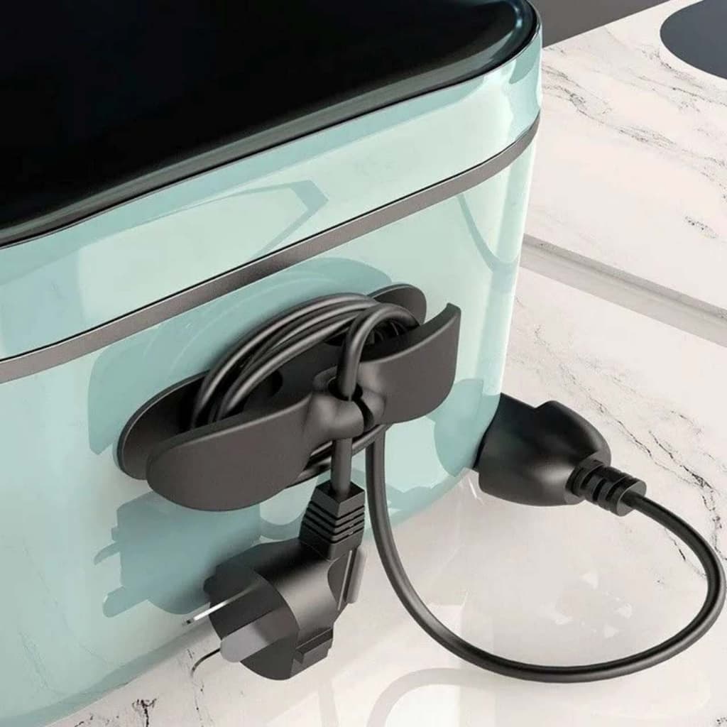 Kit 3 Organizadores De Fios Cabos Tomadas Autoadesivo Suporte Aparador Anti Queda De Silicone