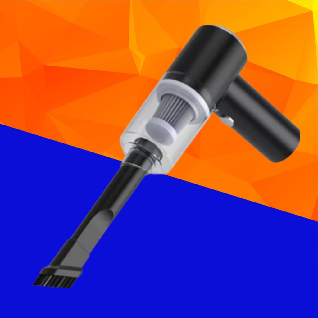 MINI ASPIRADOR PORTATIL 2 EM 1 - RECARREGAVEL - FUNCIONA SEM FIO - PARA CARRO OU CASA