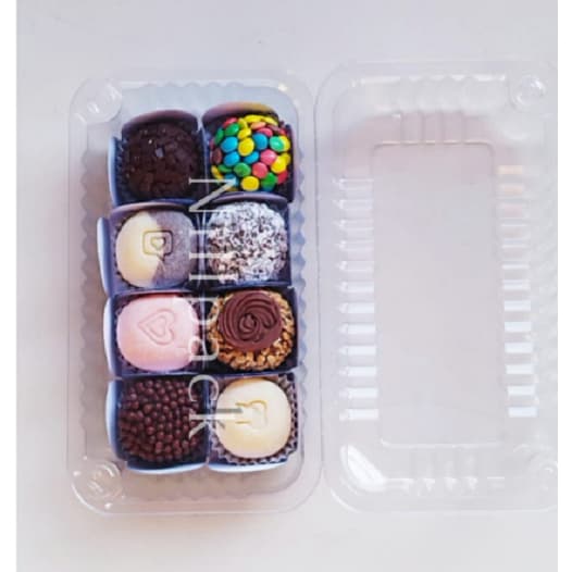 Embalagem Retangular S08 CAIXA com 100 Para Brigadeiros Doces e Salgados