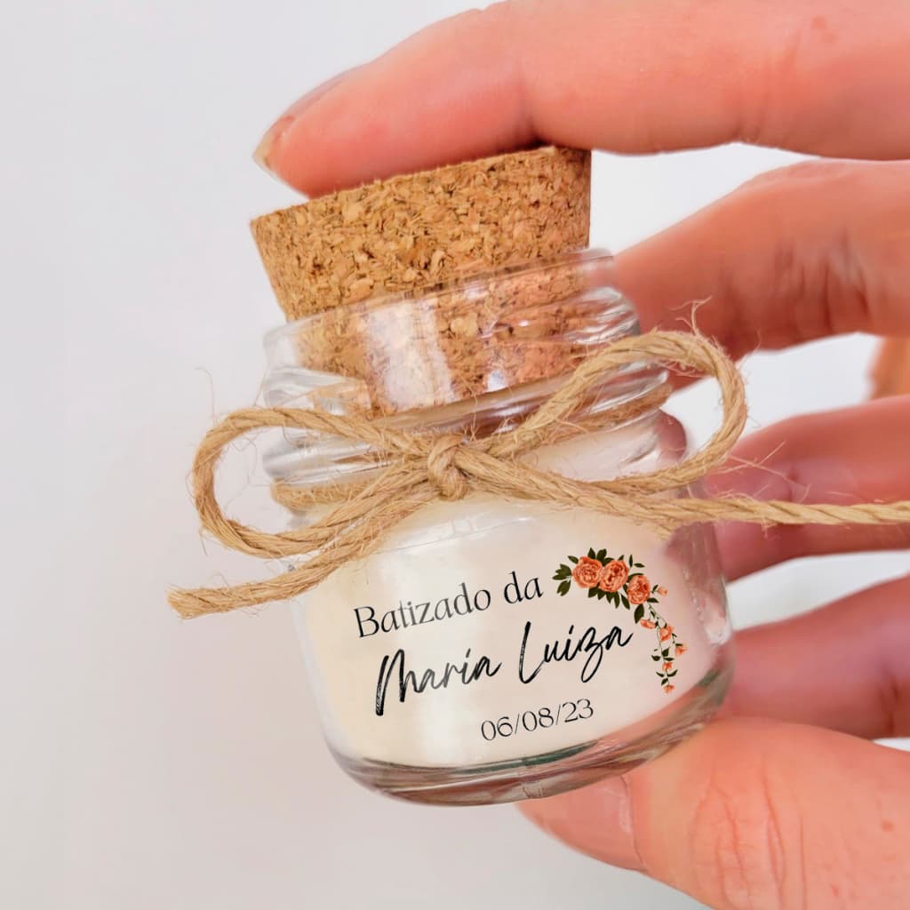 kit com 10 Mini velas personalizadas chá de bebe chá revelação pilates relaxante