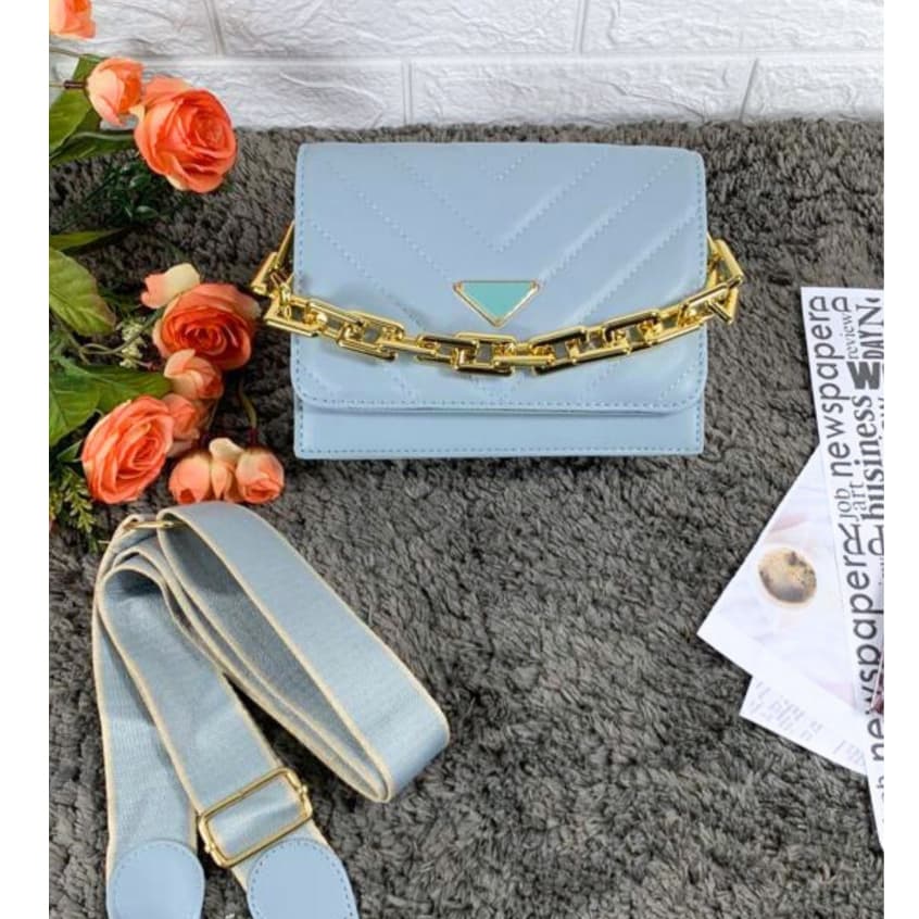 Bolsa de Couro Feminina Transversal com Alça de Mão Modelo Casual