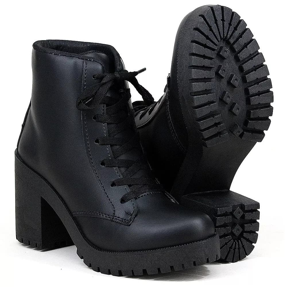 Bota Feminina Coturno Feminino Sola Tratorada Feminina Direto da Fabrica