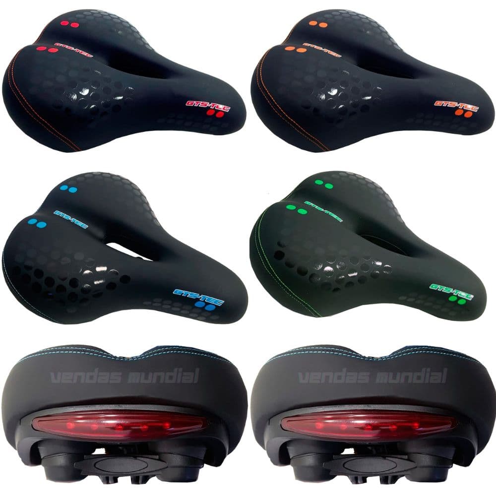 Selim Com Sinalizador Led Mtb Vazado Banco Para Bicicleta Super Confortável Bike