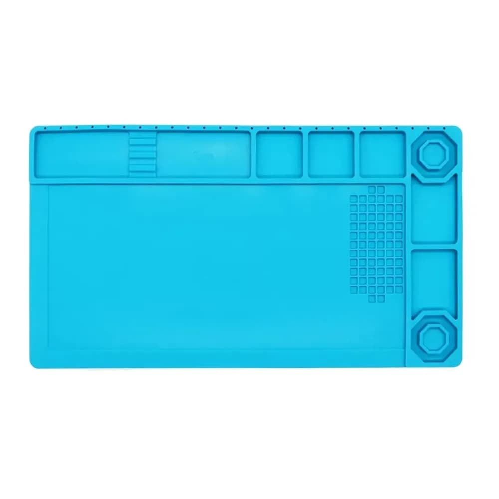 Manta De Solda Resistente Ao Calor Silicone Anti-estática para reparo para celular  (Azul) 38*21cm