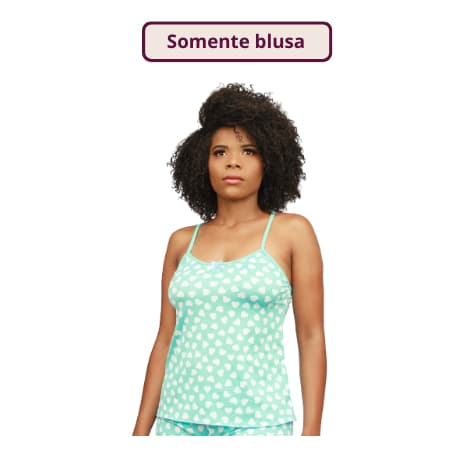 Camiseta de Pijama Feminino Tipo Regata Blusa de Pijama