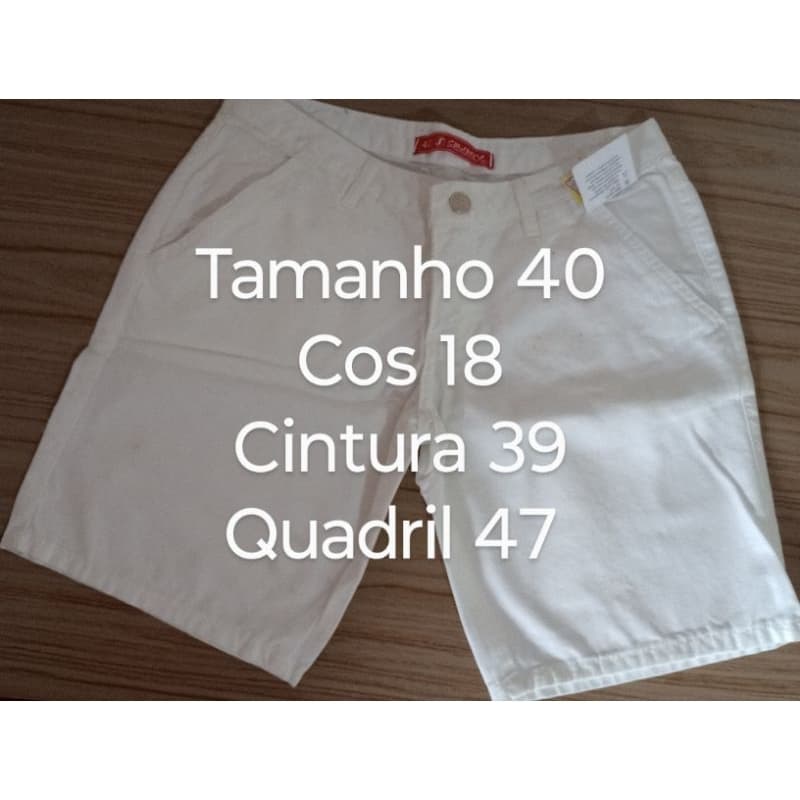 Bermuda / shorts feminina Branca n.° 40 - novo