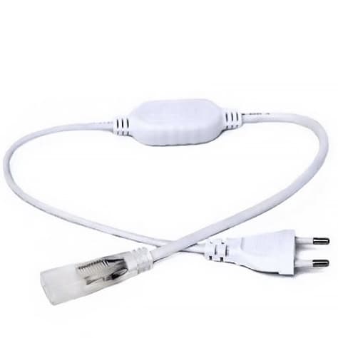 Rabicho Adaptador Conector Fita Mangueira Led Chata 110-220v