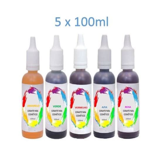 Kit Corante Cosmético 05 unidades 100ml - para Sabonetes e Cosméticos