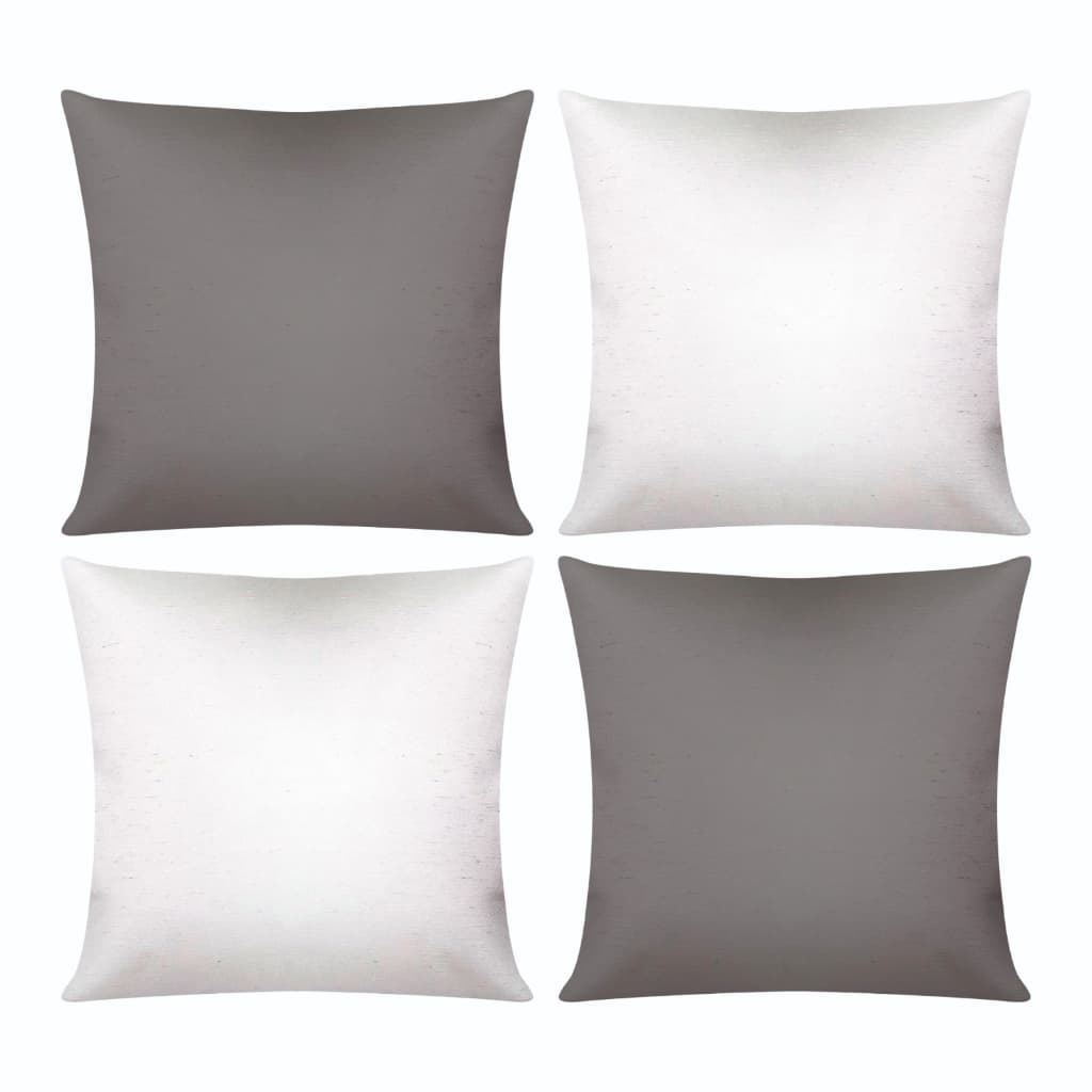 Kit 04 Capas De Almofada 40X40 Mais 04 Enchimentos Modernas Simples Coloridas Com Zíper