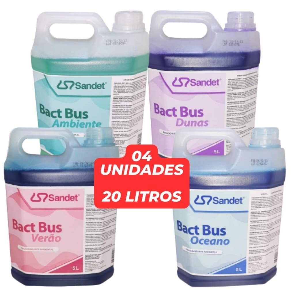 Solvente Desodorizante Bactericida Concentrado para Sanitário Banheiro Químico BACT BUS 20 Litros - Sandet