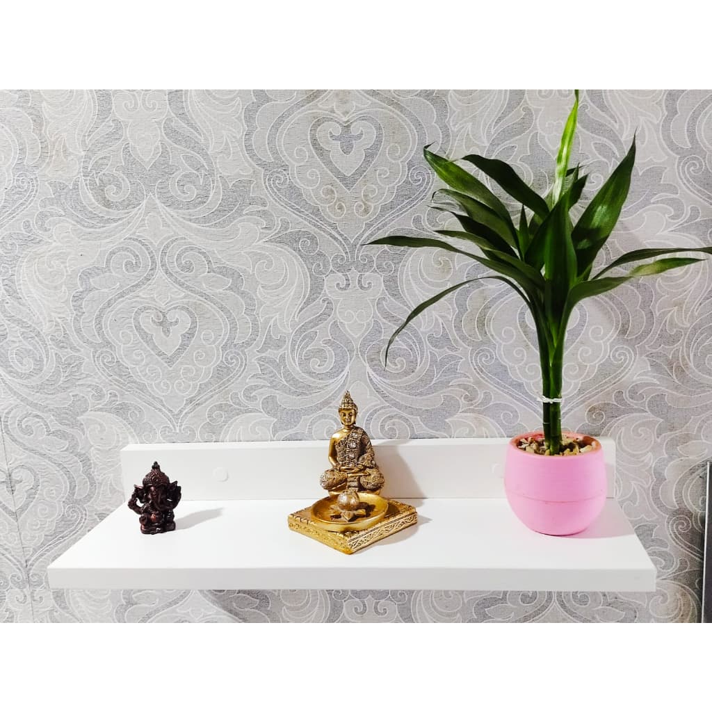 1 Prateleira de MDF 45cm x 15cm multiuso para livros brinquedos branco de mdf.