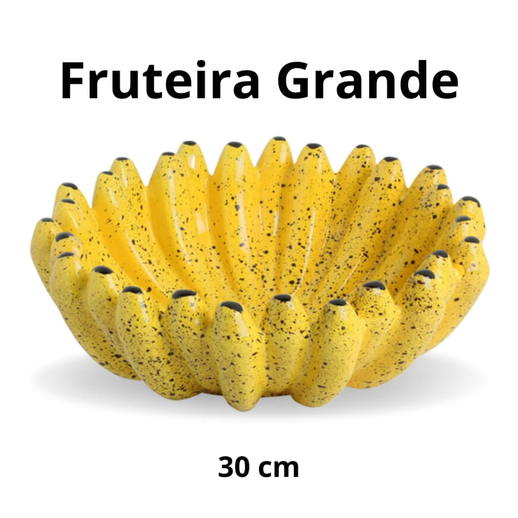 Fruteira Mesa Saladeira Grande Decoração Cacho de Banana Tropical