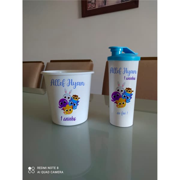 Kit 10 Copos Shake 330 ml + Baldinho de 1L Personalizados