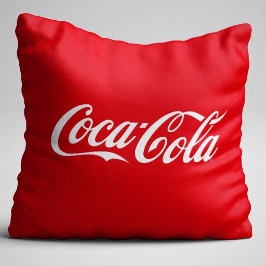 Capa de almofada com estampa Coca Cola 40cmx40cm