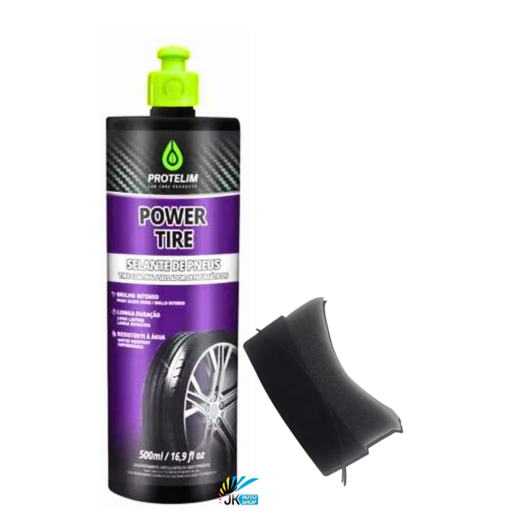 Power Tire Pretinho Para Pneus 500ml Selante P/ Pneus Protelim + Aplicador
