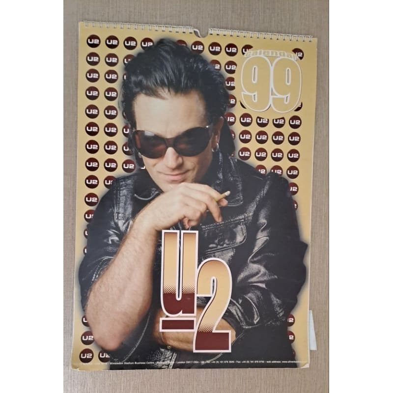 Poster Calendário U2 -  Do ano de 1999