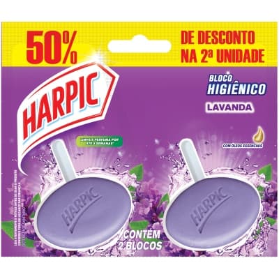 Bloco Sanitário Higiênico Harpic Lavanda (com 2 unidades)