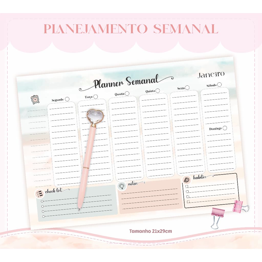 Planner Semanal  52 paginas