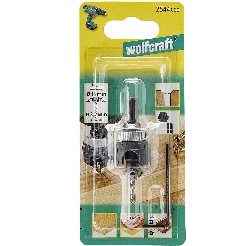 Broca Escareadora Wolfcraft 254400 com Fresa Cônica e Limitador de Profundidade
