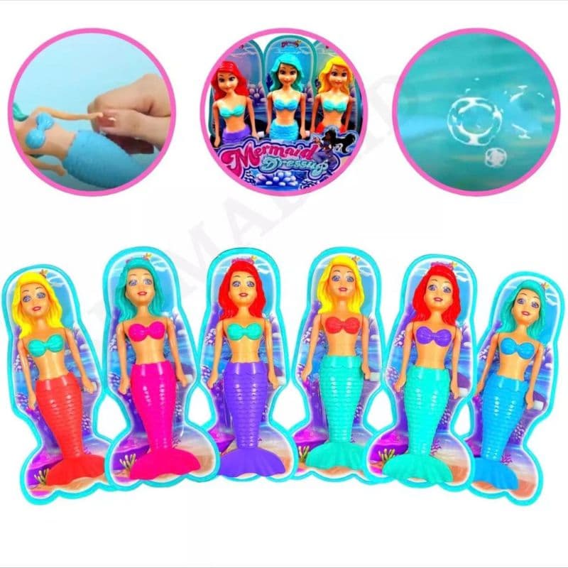 Boneca Sereia Nadadora Sereia Encantada Nada de Verdade Piscina - Banho - A Corda
