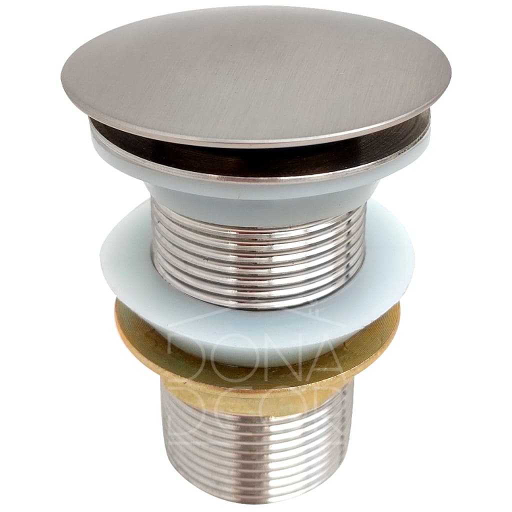 Valvula Cuba Banheiro 1 1/4 Ralo Click Inox Fosco Escovado 4cm Valvula De Escoamento Pia Lavatório