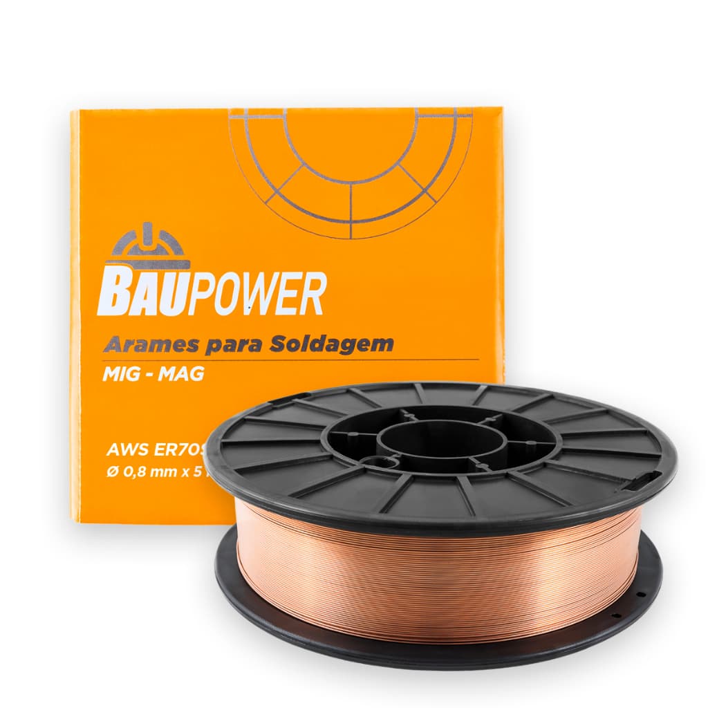 Arame Solda Mig 0,8mm 5kg Er70s-6 - Baupower