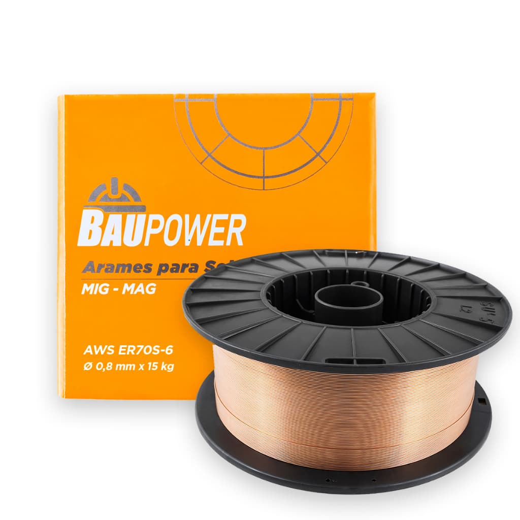 Arame Solda Mig/mag 0,8mm 15kg, Er70s-6 - Baupower