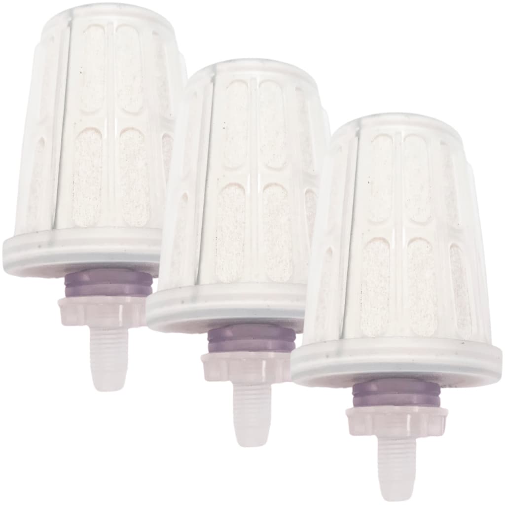 Kit Com 3 Velas Plástica Filtro Água Branco Compatível Furação Utilidades Carvão Ativado Lazarios