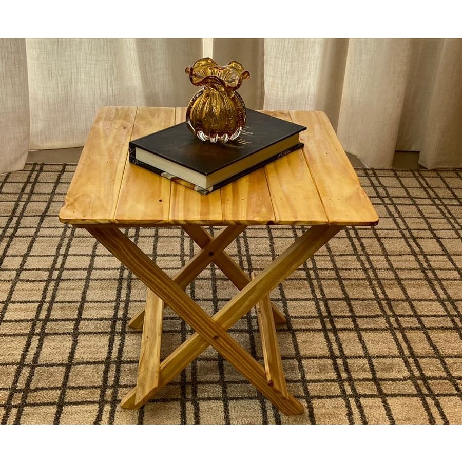 Mesinha Quadrada   Cor Natural Promoção Imperdível