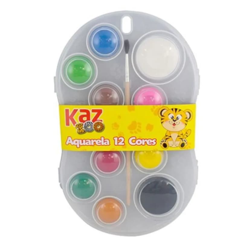 Aquarela 12 cores KAZ